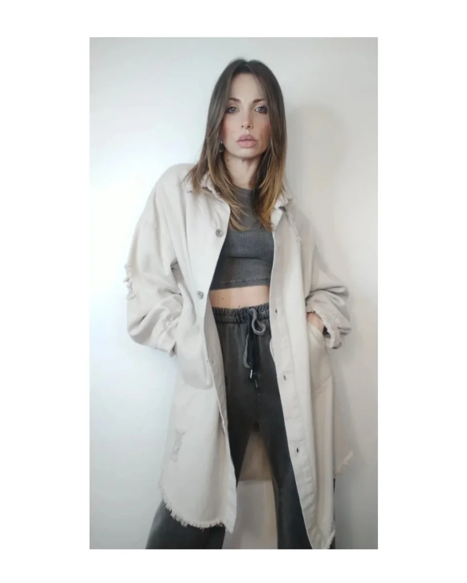 Giacca lunga jeans 100% cotone! - immagine 2