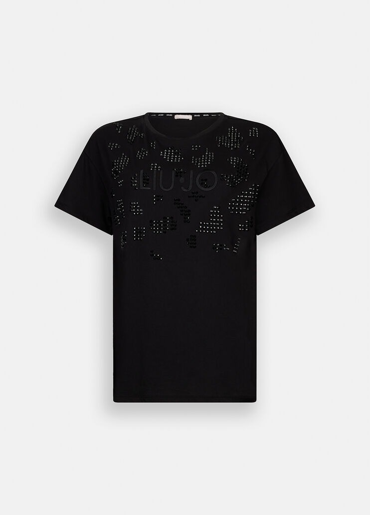 T-shirt con borchie - immagine 3