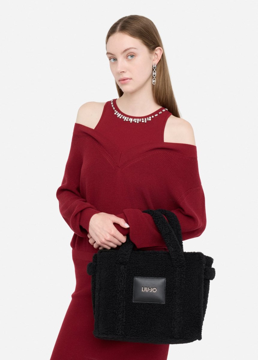 Shopping bag media in teddy - immagine 3