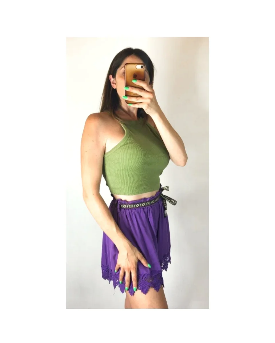 Shorts con pizzo: VIOLA! - immagine 3