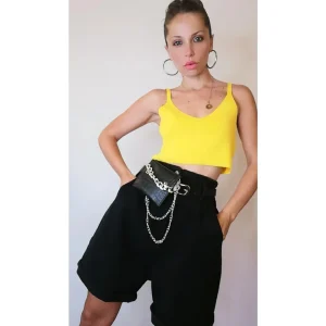 Bermuda street in jeans con cintura borsellino!