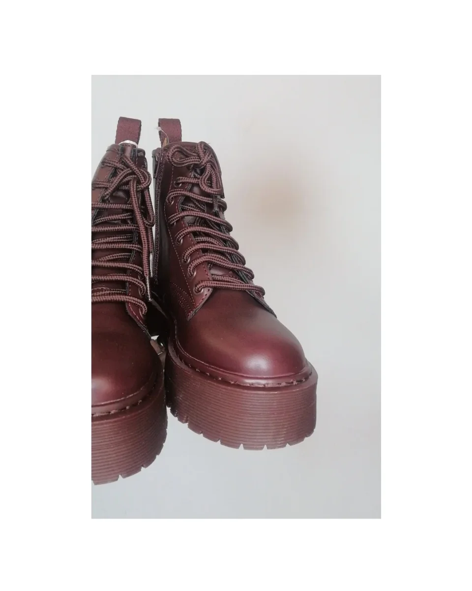 Anfibio boots platform basic, BORDEAUX! - immagine 5