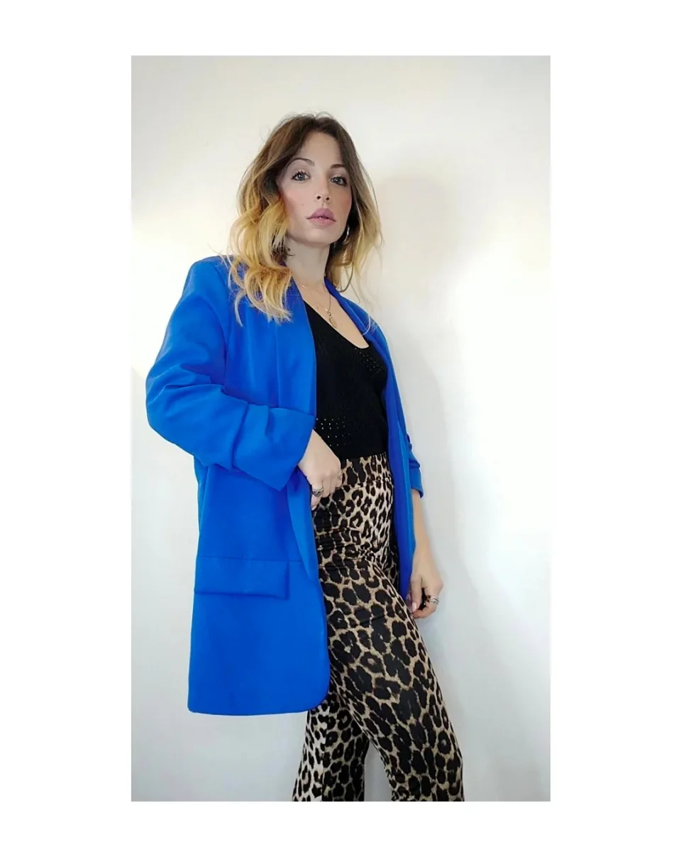 Blazer taglio maschile foderato con manica arricciata! - immagine 9