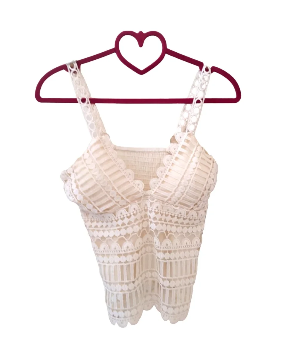 Top pizzo con spallina merletto! - immagine 2
