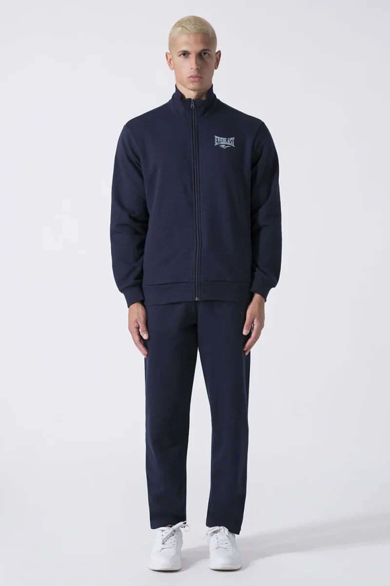 BASIC TUTA IN FELPA DI COTONE CON GIACCA FULL ZIP E PANTALONE DRITTO
