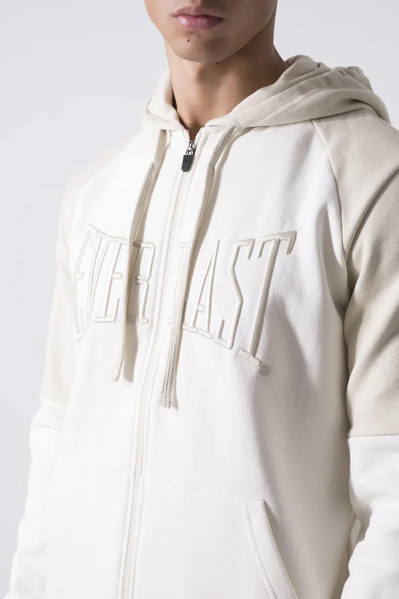 FELPA NEUTRALS FULL ZIP CON CAPPUCCIO - immagine 5