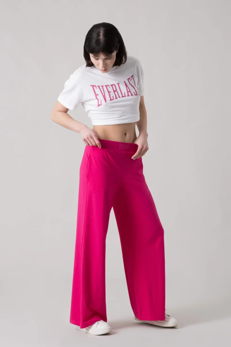 BASIC PANTALONE PALAZZO CON SPACCHI LATERALI - immagine 5
