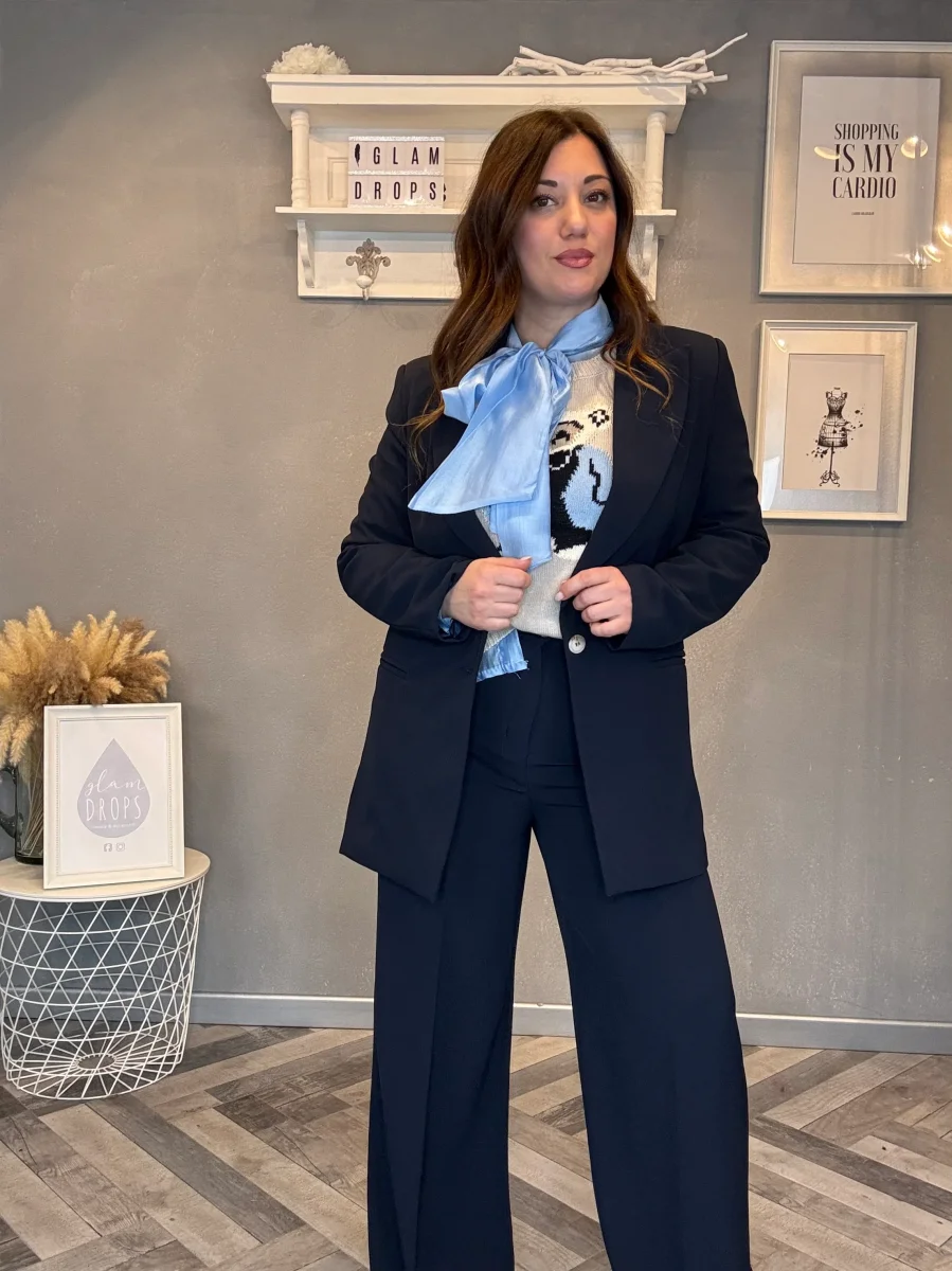 Blazer monopetto blu - immagine 2