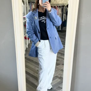 Lumina pantaloni paillttes bianchi