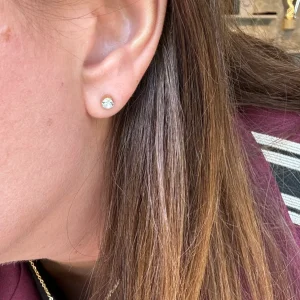 Orecchini strass singolo