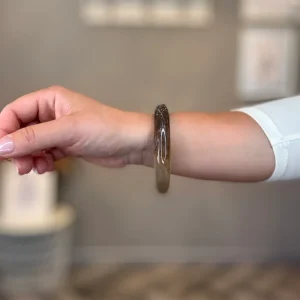 Bracciale resina marmorizzata caffè