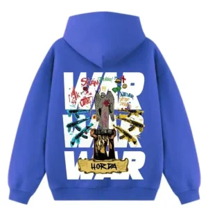 Felpa War Boxy Fit 460g 100% Cotone con Cappuccio