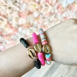 Bracciale Dischetti e conchiglia