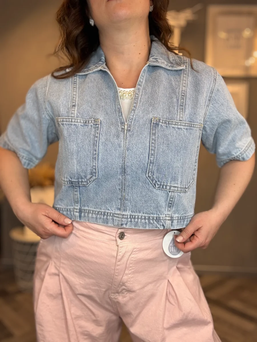 Lumina giacca bolerino in denim - immagine 6