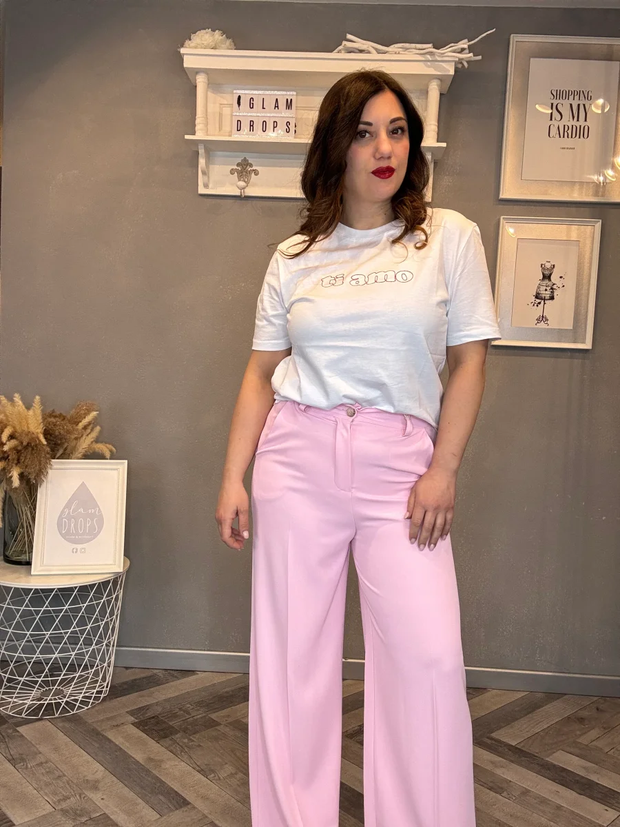 Pantalone a gamba larga a vita alta - immagine 6