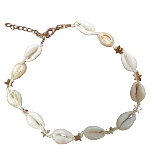 Collana stelline in ottone e conchiglie!