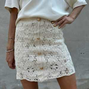 Gonna macramè corta