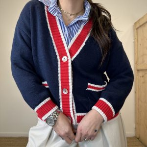 Cardigan Blu&Red
