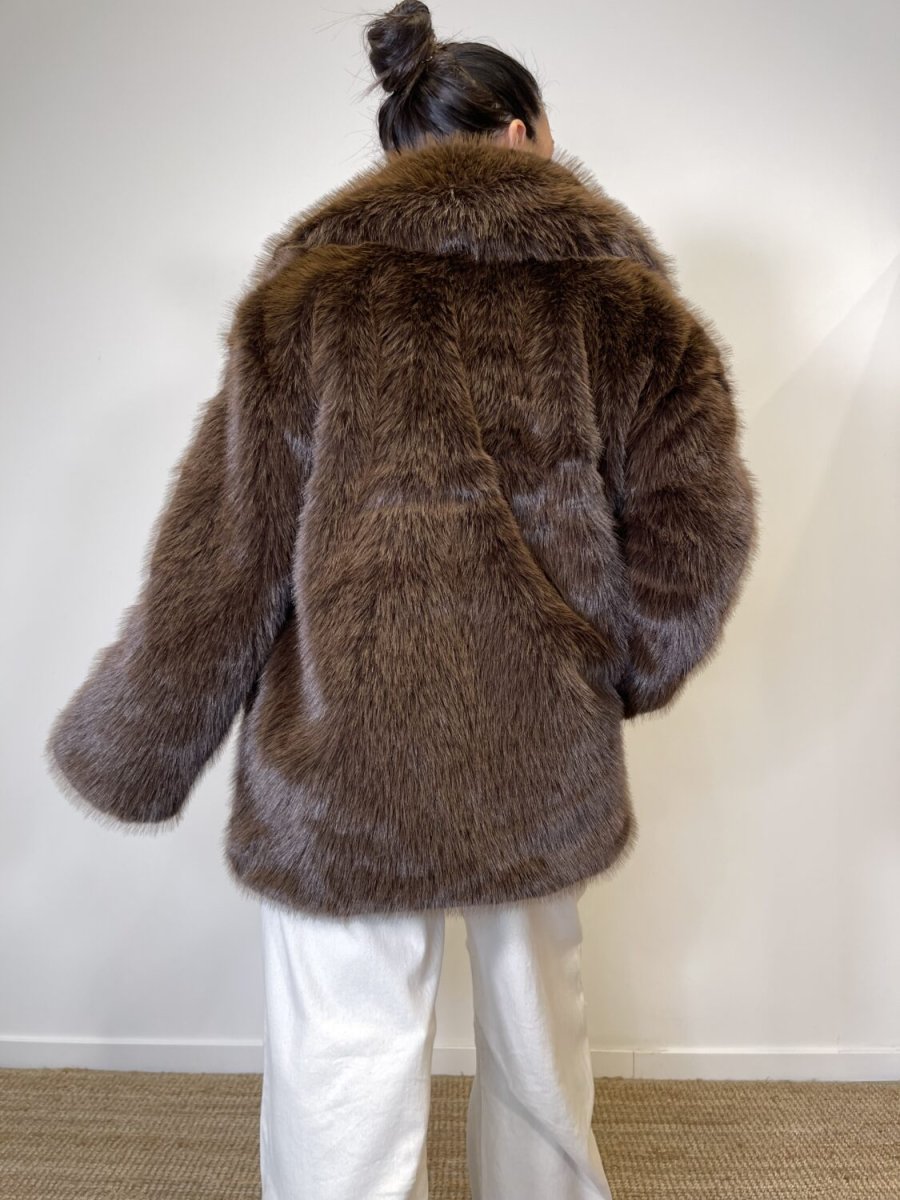 Pelliccia ecologica Brown - immagine 5