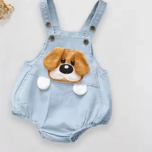 Salopette Denim dog puppet