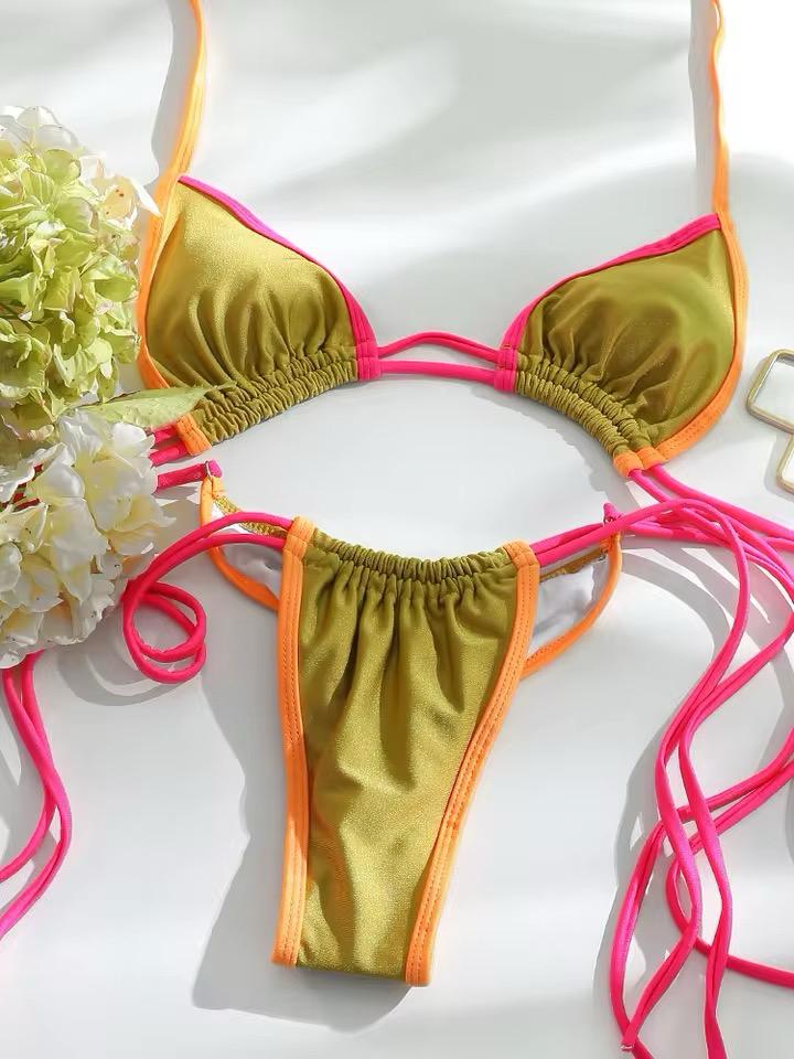 Bikini a Triangolo Bicolor - Design Sexy e Elegante - immagine 4