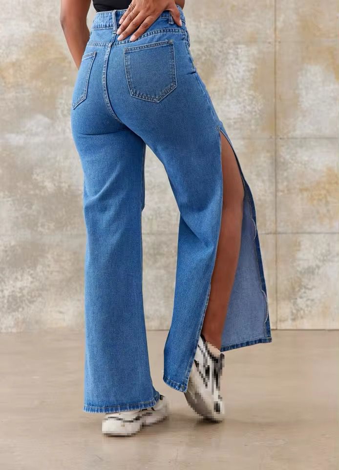 Jeans a Zampa Side Slit - immagine 3