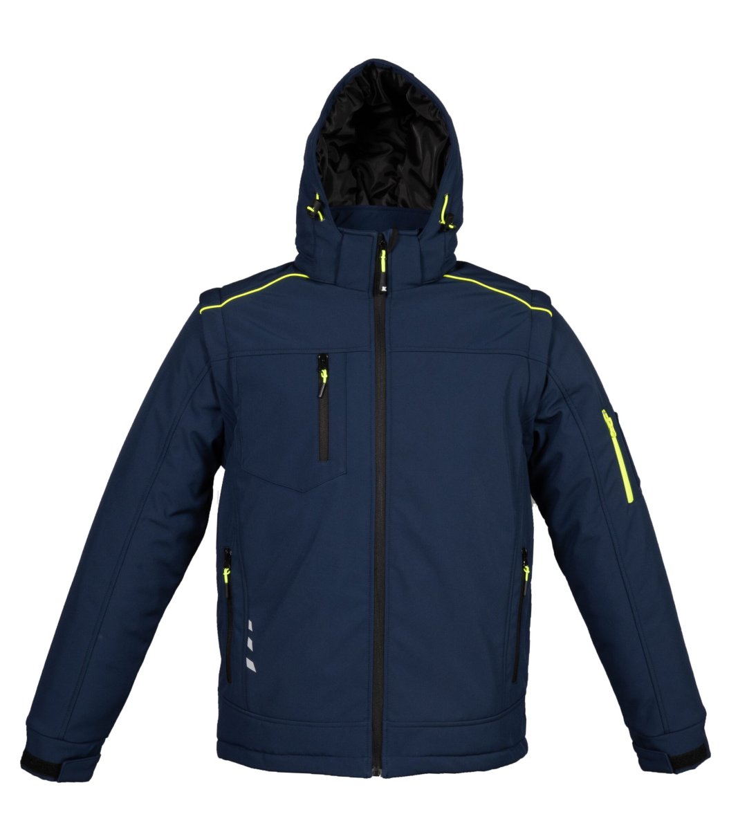 GIUBBOTTO SOFTSHELL CON CAPPUCCIO E MANICHE STACCABILI - immagine 2