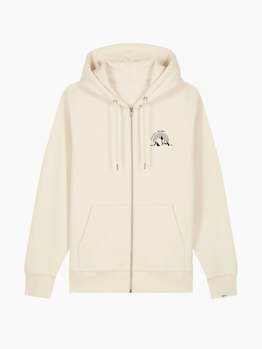 Felpa zip - Monviso sunset - Minimal