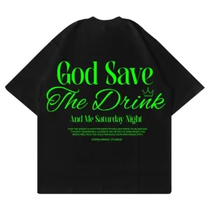 T-Shirt Nera 100% Cotone Made in Italy Save Me