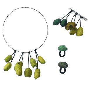 Parure baco da seta verde