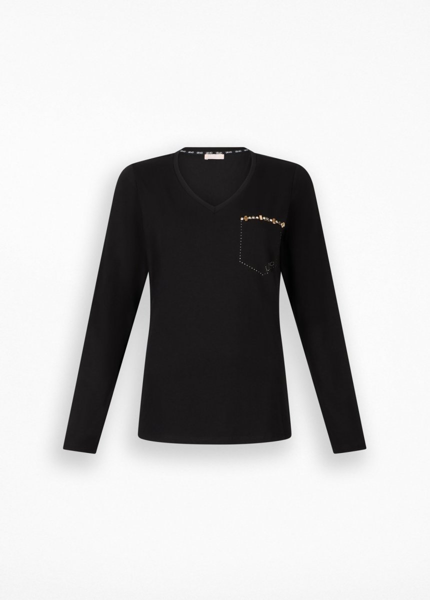 T-shirt con strass - immagine 8