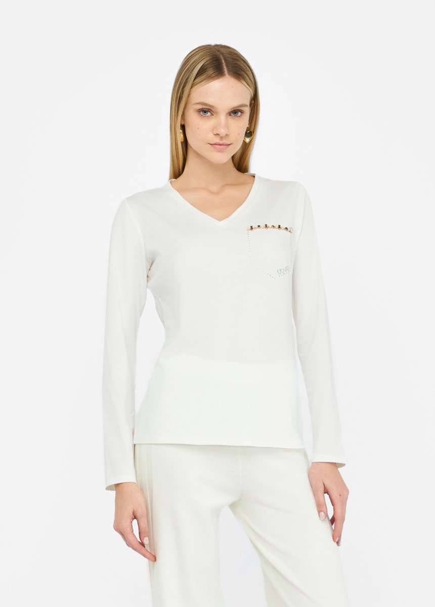 T-shirt con strass - immagine 9